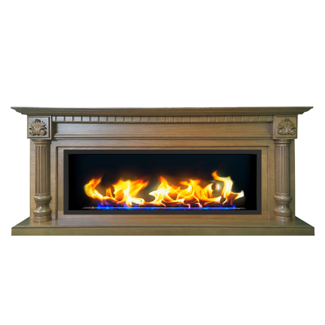 Биокамин в линейном портале "Русский огонь" Македония с декоративным стеклом (стемалитом) по цене 111 650 руб.