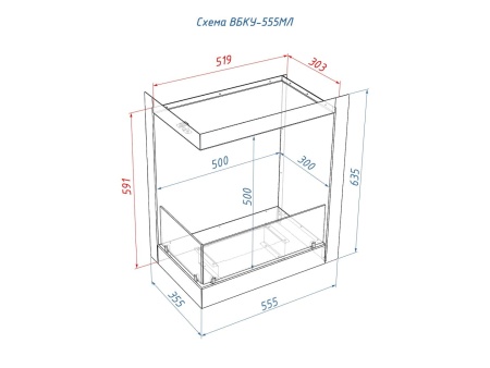 Встроенный биокамин Lux Fire Угловой 555 М (левый угол) по цене 49 390 руб.