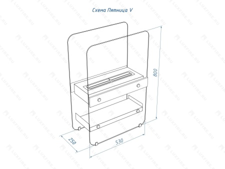Напольный биокамин Lux Fire "Пятница V" Напольный биокамин Lux Fire "Пятница V" по цене 55 550 руб.