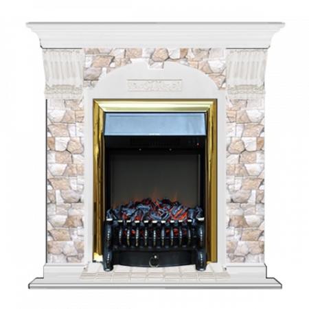 Арочный Арбат (белый)+Fobos Brass Арочный Арбат (белый)+Fobos Brass