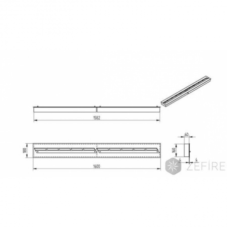 Прямоугольный контейнер ZeFire 1800 по цене 105 000 руб.