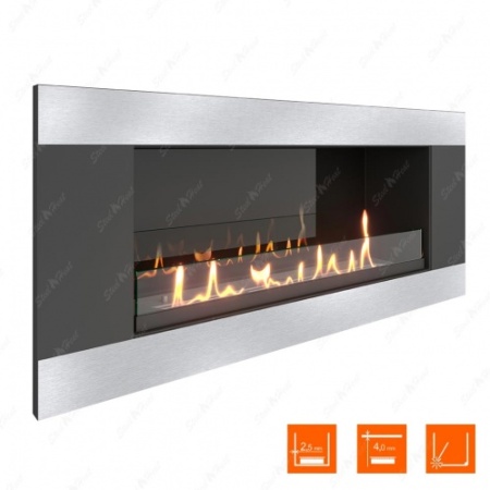 Биокамин SteelHeat LONG-H 900 XL стекло + стемалит по цене 40 496 руб.