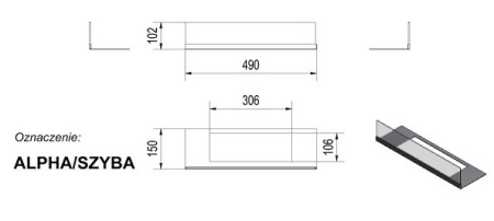 Стекло декоративное для биокамина ALPHA по цене &euro;135