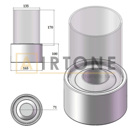 Биокамин настольный Airtone – Rond Steel по цене 8 000 руб.